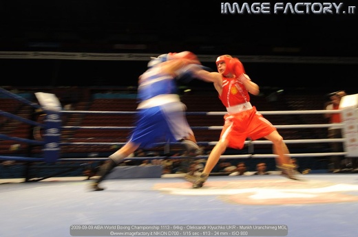 2009-09-09 AIBA World Boxing Championship 1113 - 64kg - Oleksandr Klyuchko UKR - Munkh Uranchimeg MGL